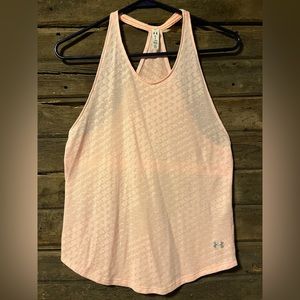 Pink under armour exercise tank